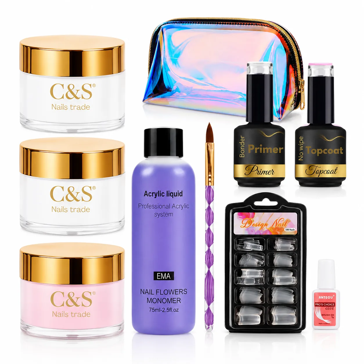 Professionele Acryl Set van C&S Trade – Acryl nagelset – Nagel set – Acryl starterset
