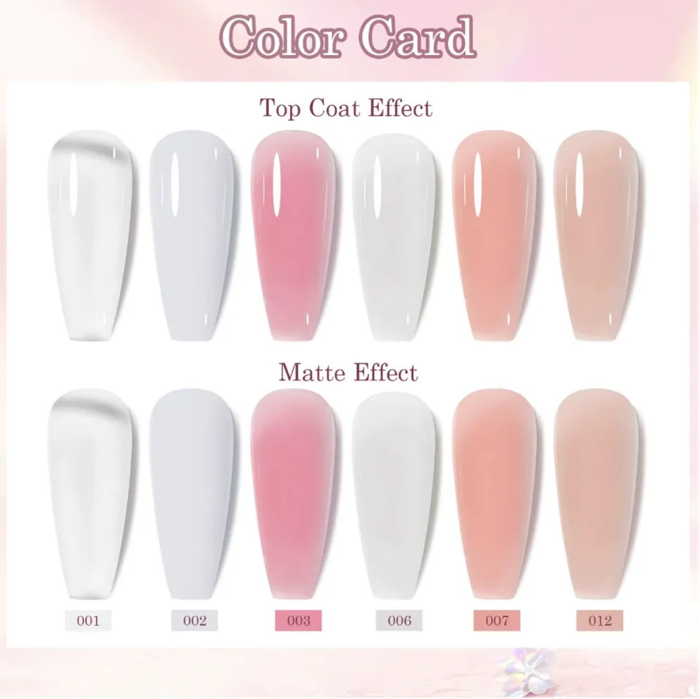 Complete Polygel Nagelset 6 kleuren en lamp 2