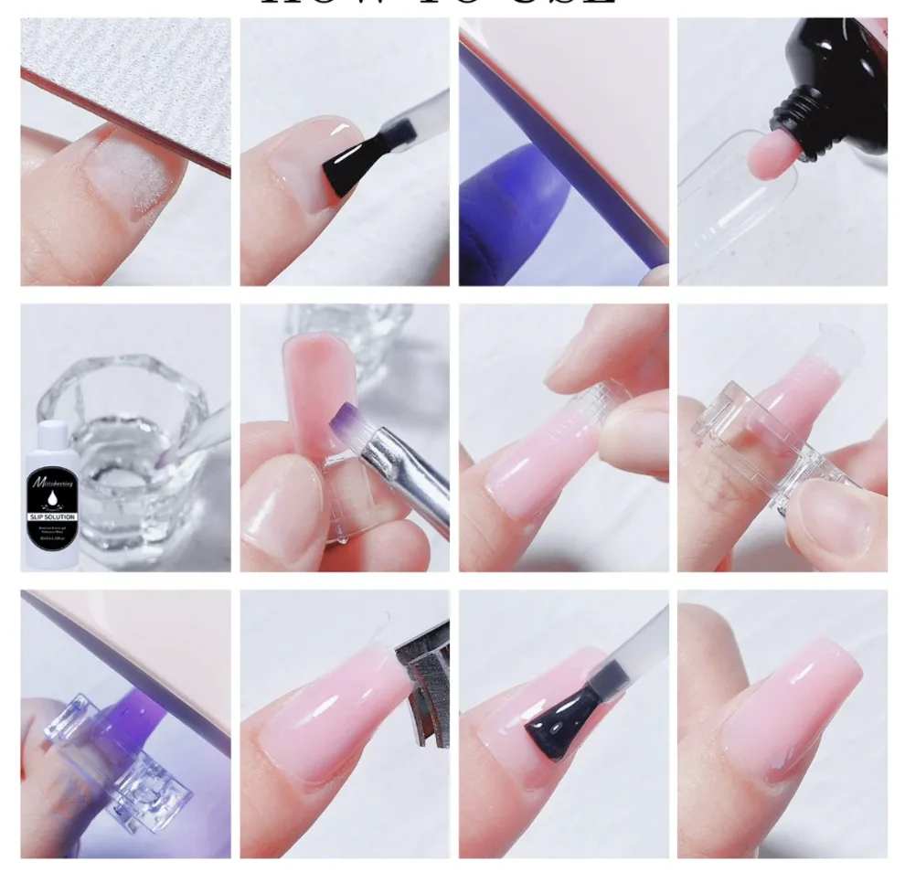 Complete Polygel Nagelset 6 kleuren en lamp 3